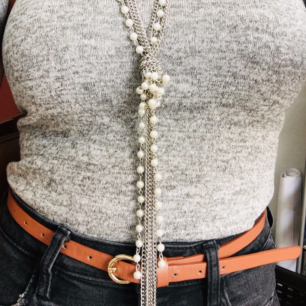 SILVER PEARL NECKLACE✨